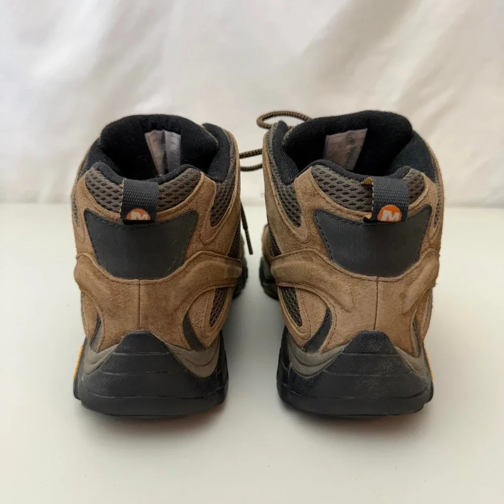 Merrell Moab 2 Mid Waterproof Hiking Boots Mens US 10.5 Brown suede vibram soles